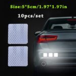 10Pcs Car Bumper Reflective Strip Stickers - Enhance Your Night Driving Security & Style! - Image 17