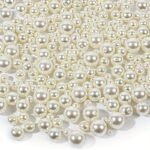 100Pcs Elegant Cream Imitation Pearl Beads, Assorted Sizes 4/5/6/8Mm With Holes - Perfect For Diy Jewelry Making, Necklace, Bracelet & Earring Crafting Supplies - Image 2