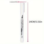 2Pcs White Paint Waterproof Marking Pen, Suitable For Diy Graffiti, Wood, Glass, Painting, Faux Leather, And Ledger Marking Pens Birthday Gift Christmas Halloween New Year'S Gifts, Gift For Friends! Easter Gift - Image 2