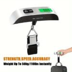 Portable Handheld Electronic Luggage Scale Digital Lcd Backlight 110Lb/50Kg High Pressur Hanging Electronic Luggage Suitcase Travel Weighs Baggage Bag Weight Balance Tool - Image 9