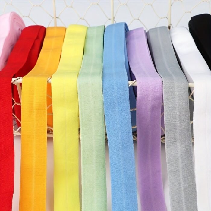 1 Roll, 1.8Meter/Length 1" (25Mm) Elastic Band Multicolor Fold Over Spandex Elastic Ribbon For Sewing Lace Trim Waist Band Garment Accessory - Image 14