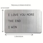 Valentine'S Day Gift 1Pc Anniversary Wallet Insert For Men, Novelty Wallet Card Gift, I Love You More, Engraved Keepsake For Him - Image 2