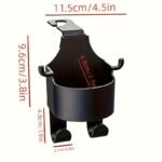 1Pc Multi-Function Car Organizer With Hook, Cup Holder & Storage Box - Durable Pp Material For Seat Back Drink And Phone Holder - Image 2