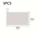 5 Pcs Minimalist Lightweight Storage Pouches, Versatile Zipper Makeup Bags For Outdoor Trip - Image 3