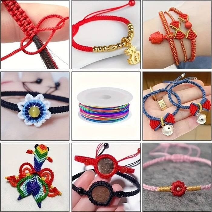 0.1Cm*9.97Meter Stretchy Sturdy Rainbow Elastic Cord For Diy Beading Braiding Bracelet Necklace String Jewelry Making Handmade Craft Supplies -Beading Cords & Threads - Image 4