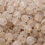 100Pcs 8Mm Frosted Acrylic Beads In Golden & Silvery - Transparent Round Loose Beads For Diy Bracelets, Phone Charms & Keychain Crafting Accessories, Beads For Bracelets, Golden & Silvery - Image 3