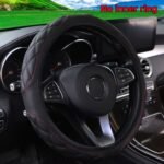 1Pc Wear-Resistant Comfortable Pu Leather Three-Dimensional Embroidery No Inner Ring Steering Wheel Cover For 36.83-38.1Cm Steering Wheel For Women - Image 3