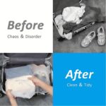 10Pcs Clear Plastic Shoe Bags With Rope Handles - Durable Storage Organizers For Travel, Packing, And Organization, Ideal For Men And Women, Travel Essentials|Transparent Storage|Secure Closure, Shoe Organizers And Storage - Image 7