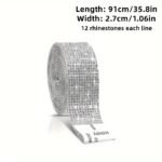 1 Roll Self-Adhesive Rhinestone Striped Sparkling Ribbon Sticker, Craft Jewelry Tape Roll, Used For Diy Arts And Crafts, Wedding Parties, Car Phone Glass Decoration - Image 6