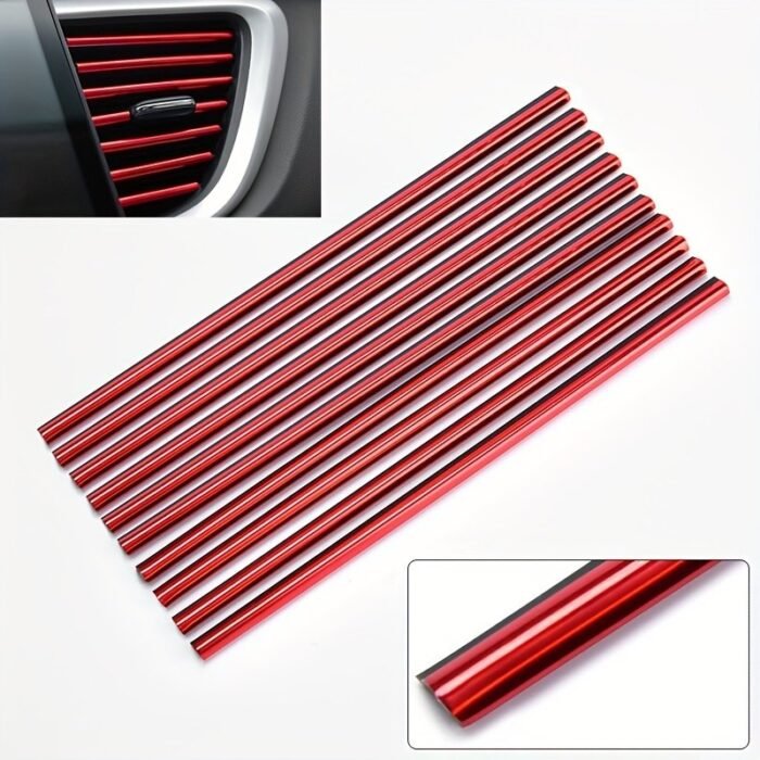10Pcs 20Cm Car Air Conditioner Air Outlet Decoration U-Shaped Decorative Strip Car Shape Door Corner Protector - Image 16