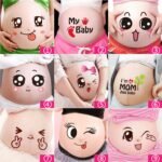 9Pcs Funny & Cute Pregnancy Belly Stickers - Expressive Maternity Decals For Showers, Adorable Bump Stickers With Playful Faces, "My " & "I'M Hungry" Designs, Mixed Colors, Perfect For Expecting Moms - Image 13