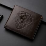 1Pc New Men'S Lion Embossed Pattern Wallet, Pu Leather Trifold Money Clip, Multi-Card Slot Zipper Wallet, Men'S Purse Gift - Image 13