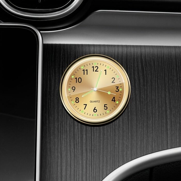 1Pc Glow Decorative Clock Car Clock Mini Quartz Analog Car Dashboard Time Stick-On Clock Watch For Car Decoration Exclusive For High-End Cars - Image 16