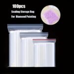 100Pcs/Bag Self-Sealing Bag Diy 5D Diamond Painting Cross Stitch Tool Diamond Embroidery Accessories Bead Stone Storage Bag