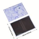 Marble Passport Holder Trendy Marble Pattern 1Pc Travel Passport Holder | Perfect For Documents And Credit Cards - Image 4