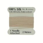 100% Thread, 1 Card Pack With Needle, 2 Meters/Per Card, Available In 20 Colors And 4 Sizes - Image 23