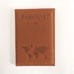 1Pc Pu Leather Passport Bag Protective Cover Travel Document Bag, Simple Couple Case, Glossy Leather Passport Case - Image 18