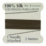 100% Thread, 1 Card Pack With Needle, 2 Meters/Per Card, Available In 20 Colors And 4 Sizes - Image 20