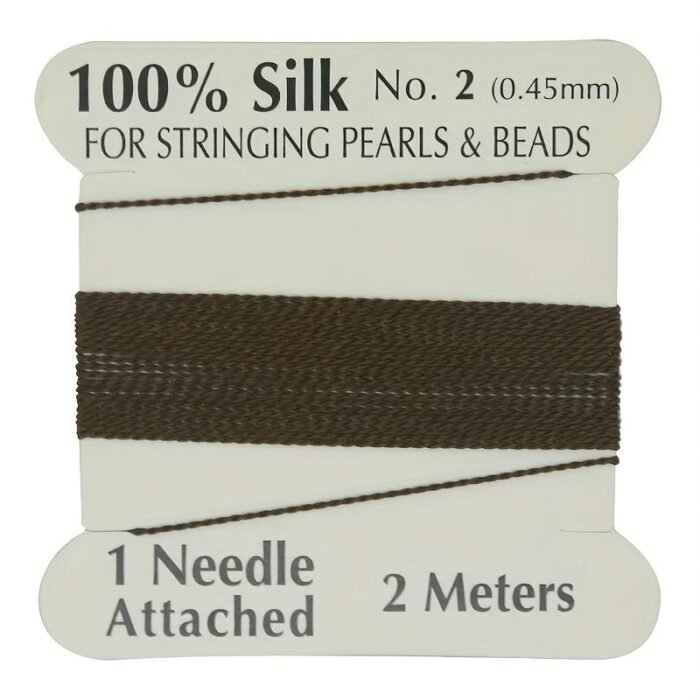 100% Thread, 1 Card Pack With Needle, 2 Meters/Per Card, Available In 20 Colors And 4 Sizes - Image 20