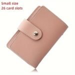 26 Card Slots Pu Leather Credit Card Storage Bag Unisex Simple Texture Multi-Card Slot Card Bag Coin Purse - Image 13