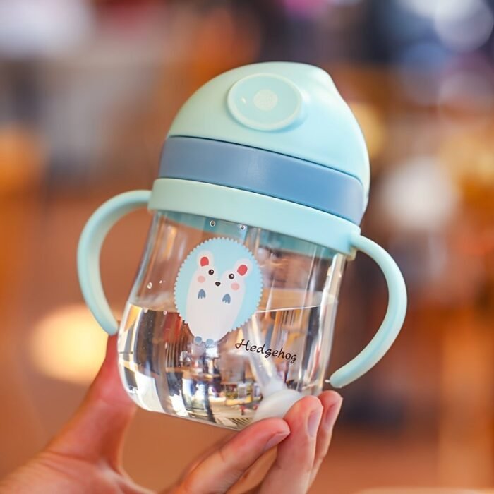 250Ml Cute Cartoon Animal Print Kids Drinking Mug With Straw - Leak-Proof School Water Bottle, Durable & Easy To Wash, Lightweight For School, Daycare, Travel (Ages 6+) - Image 4