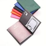 1Pc Pu Leather Passport Bag Protective Cover Travel Document Bag, Simple Couple Case, Glossy Leather Passport Case - Image 4