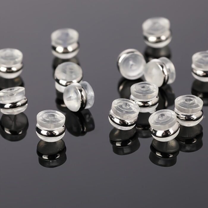 10/20/50Pcs Earring Backs, Silicone Earring Backs For Studs/Droopy Ears,Locking Secure Earring Backs For Heavy Earring,No-Irritate Hypoallergenice Soft Clear Earring Backs - Image 2