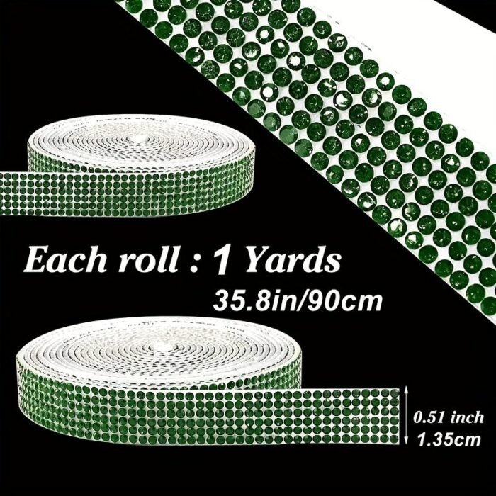 1 Roll Self Adhesive Crystal Rhinestone Strips, Crystal Ribbon Bling Gemstone Sticker With 2Mm Rhinestone Strips For Diy Arts Crafts, Wedding Parties, Car Phone Decoration, Mother'S Day Father'S Day Gift - Image 6