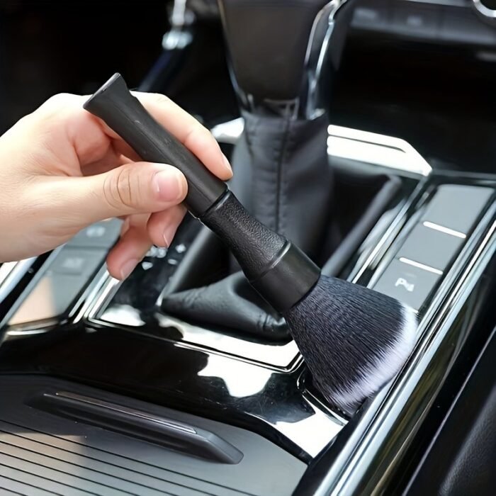 1Pc Car Interior Detailing Brush, Soft Bristle Cleaning Brush Dusting Brush, Car Interior Cleaning Tool, Auto Detail Brush Car Dash Duster Brush (Black) - Image 1