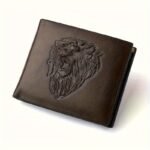 1Pc New Men'S Lion Embossed Pattern Wallet, Pu Leather Trifold Money Clip, Multi-Card Slot Zipper Wallet, Men'S Purse Gift - Image 7