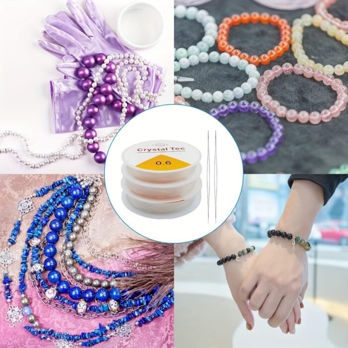 1 Roll Clear Elastic Beading Cords & Threads 1-Pack Clear Elastic Beading Cords & Threads, 0.4Mm-1.0Mm Diameter, Stretchy String For Diy Jewelry Making, Necklace, Bracelet, Clay Bead String Supplies - Image 18