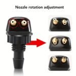 2Pcs Car Front Windshield Wiper Nozzle Jet Sprayer Kits Universal Sprinkler Water Fan Spout Cover Washer Outlet - Image 3