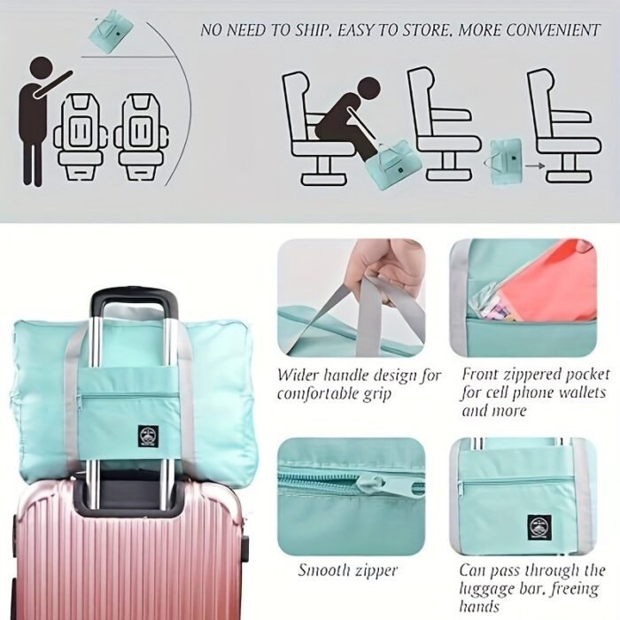 Travel Luggage Bag, Portable Sports Zipper Handbag, Multifunctional Overnight Bag Bag For Daily Use - Image 7