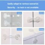 5Pcs Transparent Drawer Safety Locks, Polyethylene, White, Secure Locking Mechanism For Cabinets, Drawers, Toilets, And Refrigerators, Childproofing Essentials | Transparent Lock | Bpafree Material, Drawer Lock - Image 7
