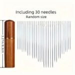 12/30Pcs Self-Threading Needles, Assorted Sizes, Threading-Free, Elderly Blind Needles, Hand Sewing, Quilting, Clothing & Cross S - Image 10