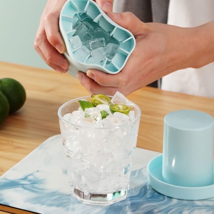 1Pc Quick Freeze Silicone Ice Cube Trays - Easy To Use, Durable Plastic Molds For Perfectly Shaped Ice, Ideal For Fruit Juice, Ice Buckets & Cylindrical Cups, Fruit Juice Accessories,Suitable For Thanksgiving, Halloween, Christmas - Image 8