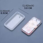 6Pcs Diy Keychain Pendant Silicone Mold Set Crystal Epoxy Resin Mold Round Rectangle Pendants Jewelry Making Casting Mould Resin Casting Molds - Image 9
