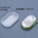 6Pcs Diy Keychain Pendant Silicone Mold Set Crystal Epoxy Resin Mold Round Rectangle Pendants Jewelry Making Casting Mould Resin Casting Molds - Image 6