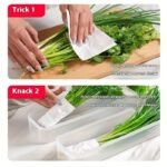 2/3/4Pcs Long Plastic Fresh-Keeping Storage Containers For Vegetables ? Refrigerator Organizer Bins For Cilantro, Green Onions, Mint, And More ? Durable Sealable Kitchen Organization Boxes Without Battery - Image 8