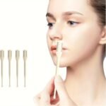 12/8Pcs Dual-Sided Nose Hair Trimmer, 2-In-1 Nose Hair Removal Tool, Portable Manual 360? Rotating Nose Hair Trimmer With Ear Pick, Suitable For Women And Me