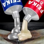 20G A+B Metal Repair Sealant - Waterproof Epoxy Resin Glue For Rv, Steel, Diy & Auto Radiators - High Strength, Heat & Corrosion Resistant, Red & Blue Design, Corrosionresistant Sealant, Vibrant Color Sealant, Longlasting Sealant