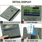 1Pc Rfid Passport Holder, Thin Passport Wallet, Retro Pu, Multi-Function Wallet, Travel Passport Bag - Image 14