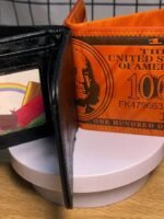 1Pc Luxury Men'S $100 Bill Wallet - Premium Faux Leather Bifold With Card Slots, Photo Holder & Rfid Blocking - Stylish Brown & Black Design For Everyday Use - Image 9