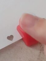1Pc Mini Cute Heart-Shaped Paper Punch, Manual Handheld Embossing Tool For Diy Crafts, Plastic Material, Uncharged, No Battery Required - Image 11