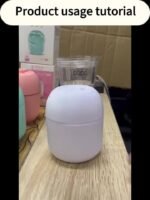 1Pc Silent Humidifier With Night Light - No Fog, Compact Design For Baby'S Breathing, Moisturizing & Caring, Perfect For Bedrooms & Offices, Ideal Spring Festival Gift, Portable Humidifier, Office Humidity Solution, Modern Humidifier, Smooth Surface Humidifier - Image 11