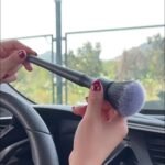 1Pc Car Interior Detail Brush, Soft Bristle Cleaning Brush, Dusting Brush, Car Interior Cleaning Tool, Car Detail Brush, Car Dashboard Dusting Brush, Without Battery, Uncharged, Plastic Material - Image 9