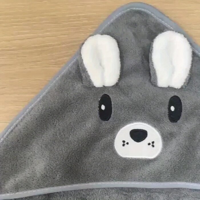 1 Piece Children'S Bath Towel Cartoon Coral Fleece Hooded ? Soft Baby Blanket, Newborn Robe With Hood For Babies And Toddlers, Super Absorbent Kids' Shower Supplies, Halloween, Thanksgiving & Christmas Gift - Image 9