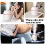 1Pc Silent Humidifier With Night Light - No Fog, Compact Design For Baby'S Breathing, Moisturizing & Caring, Perfect For Bedrooms & Offices, Ideal Spring Festival Gift, Portable Humidifier, Office Humidity Solution, Modern Humidifier, Smooth Surface Humidifier - Image 4
