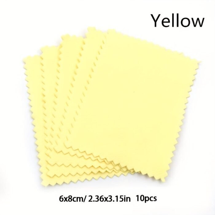 10Pcs Polishing Cloth For Jewelry Care, Necklace Cleaning Cloth, Ring And Bracelet Silverware Wiping Cloth, Cleaning, Anti-Oxidation Polishing Rag - Image 3