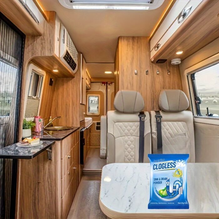Strong Drain Unclogging Powder - Essential Tool For Motorhomes & Homes - Removes Grease, Hair, Soap Scum & Debris - Quick & Efficient Pipe Cleaning Solution For Toilets, Kitchens & More Rv Sewer Chemicals & Cleaners - Image 4